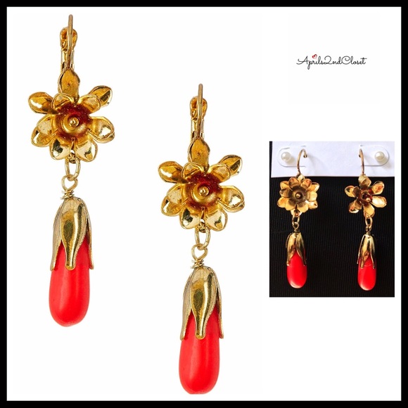 Stella & Ruby Jewelry - STELLA & RUBY DAINTY DAISIES DANGLE BEAD EARRINGS
